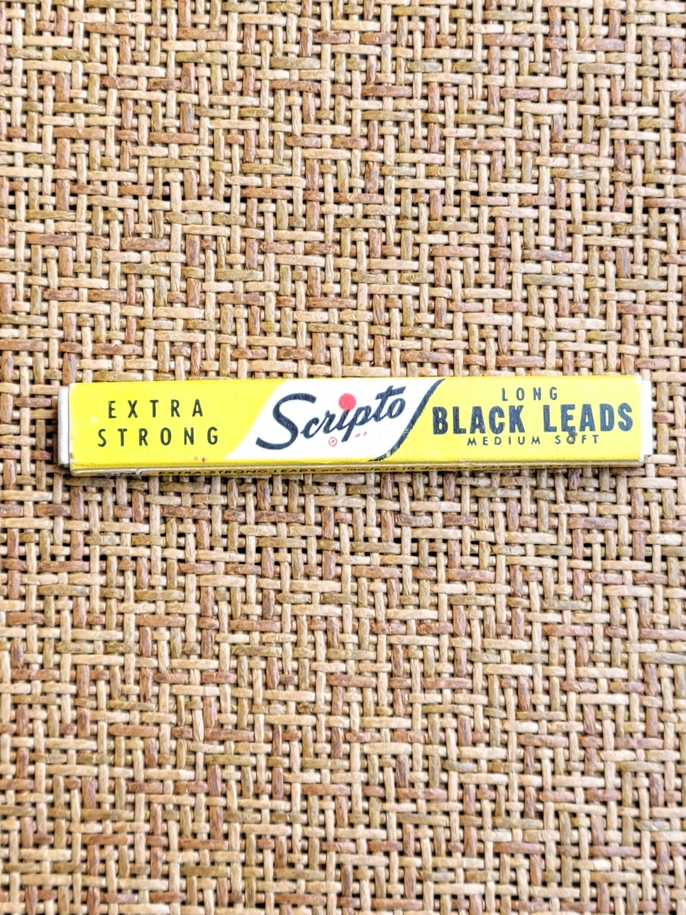 Vintage 50's box of Scripto Extra Strong Long Black Leads for Mechanical Pencils